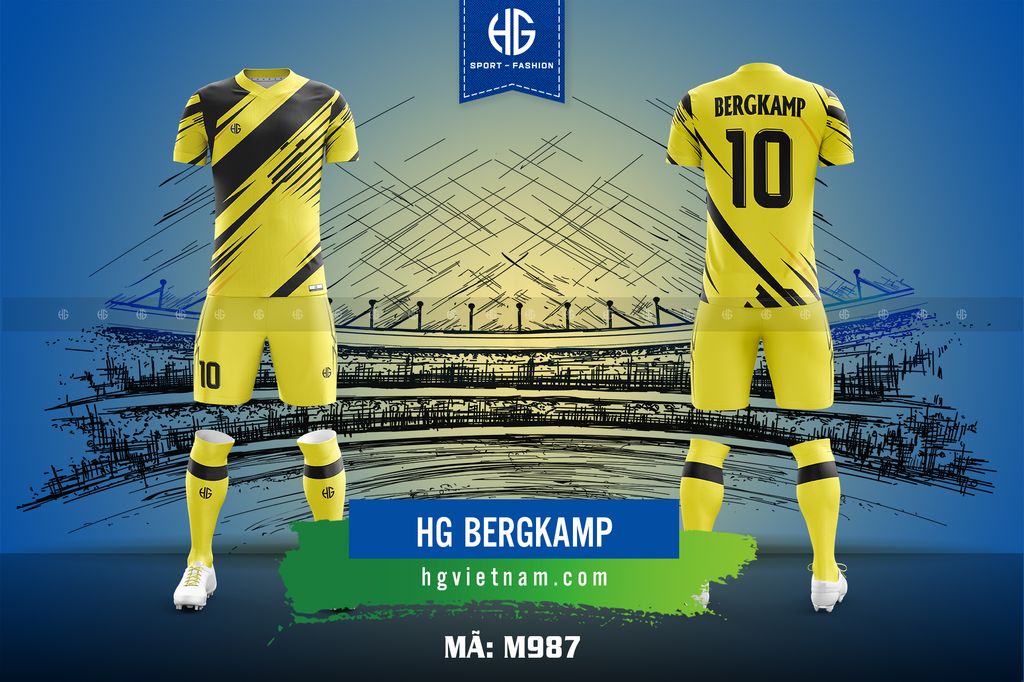  Áo bóng đá thiết kế M987. HG Bergkamp 