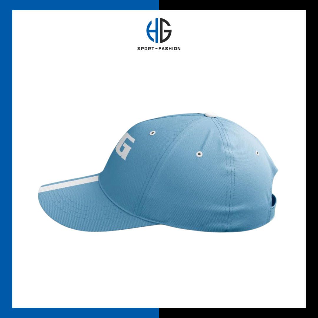 Mũ lưỡi trai màu light blue phối 2 sọc