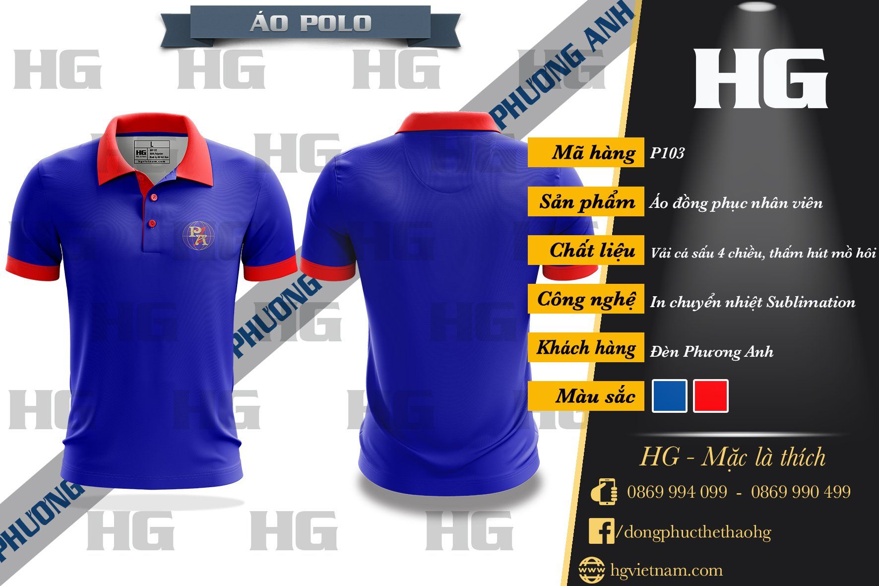 Tổng hợp mẫu áo đồng phục polo màu xanh dương