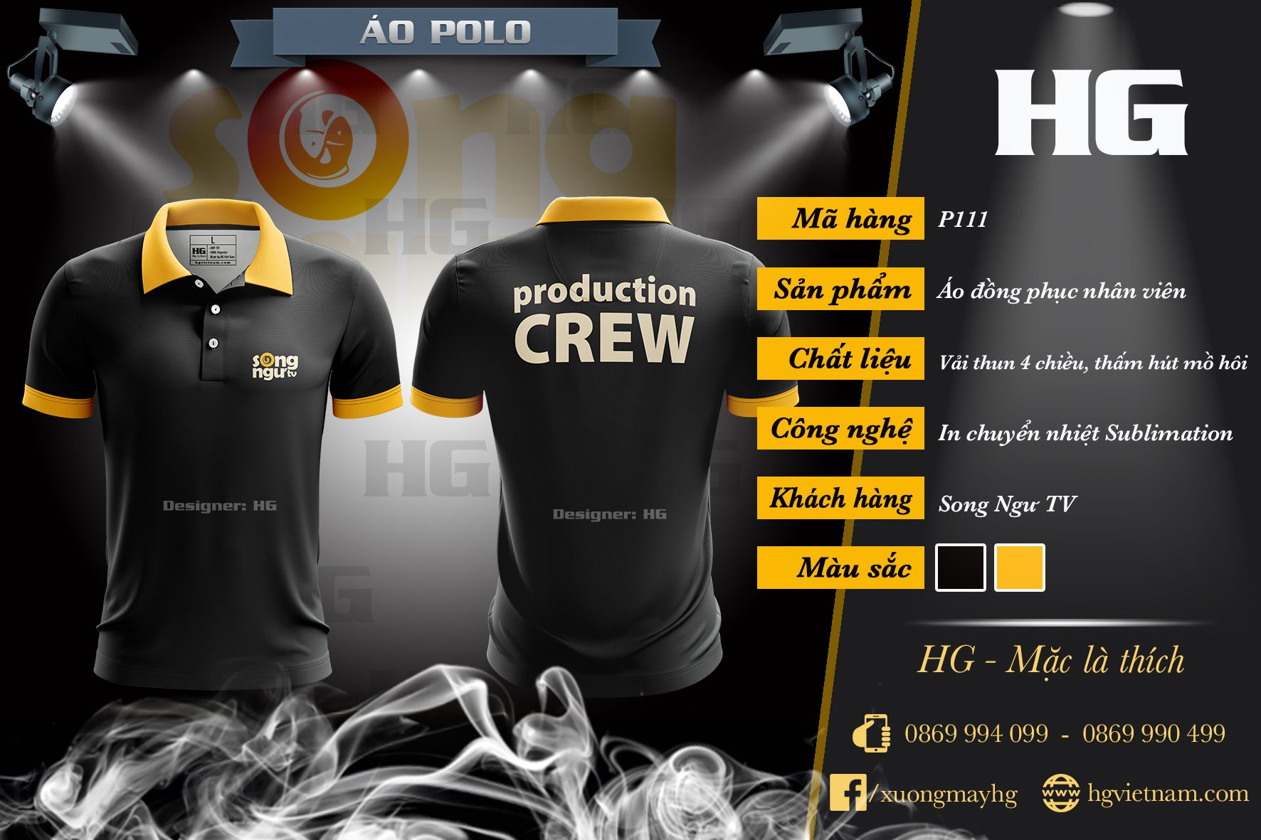 Tổng hợp mẫu áo đồng phục polo màu đen