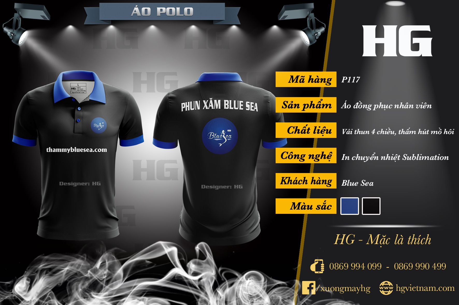 Tổng hợp mẫu áo đồng phục polo màu đen