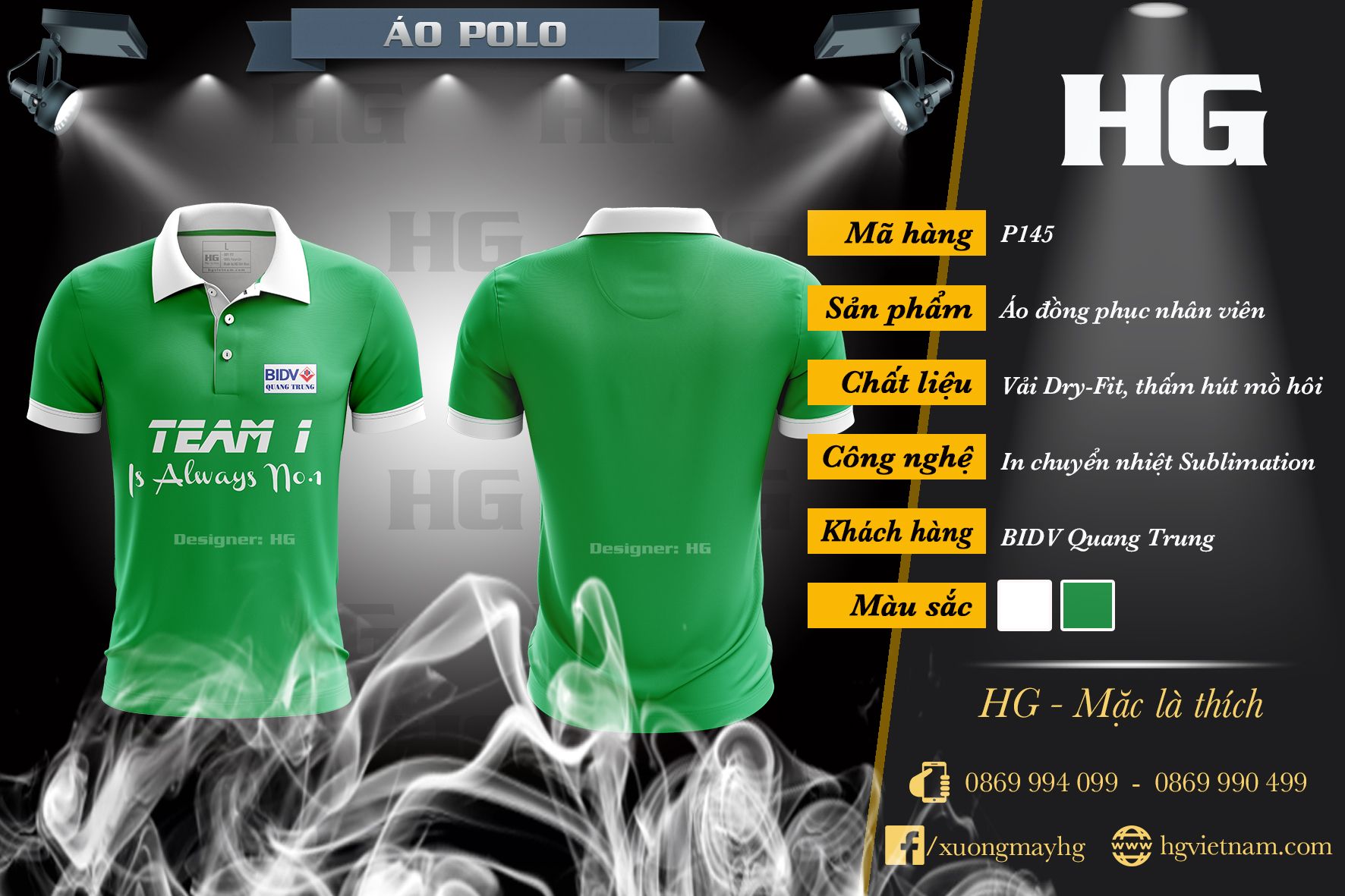 Tổng hợp mẫu áo đồng phục polo màu xanh lá