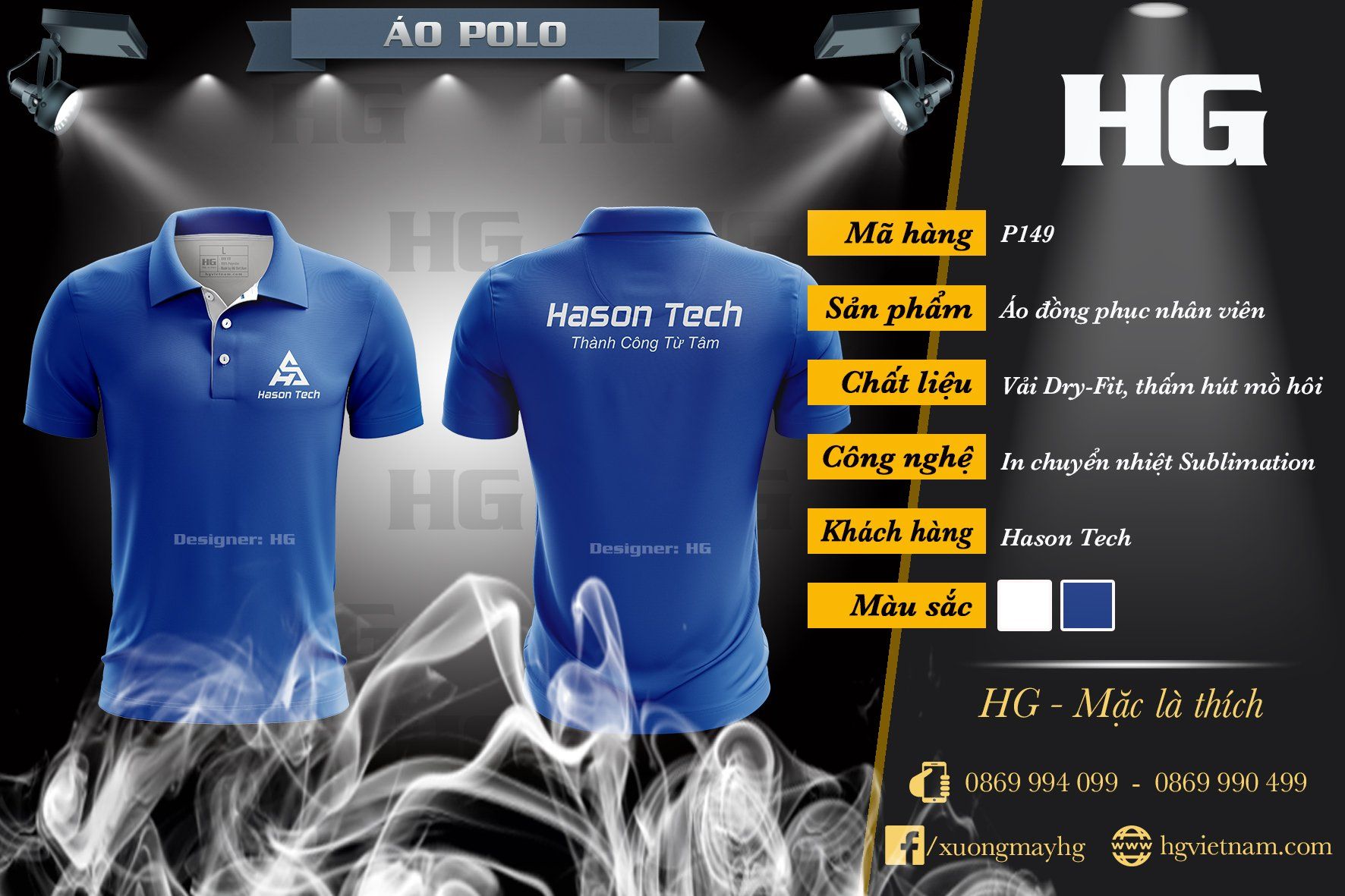 Tổng hợp mẫu áo đồng phục polo màu xanh dương