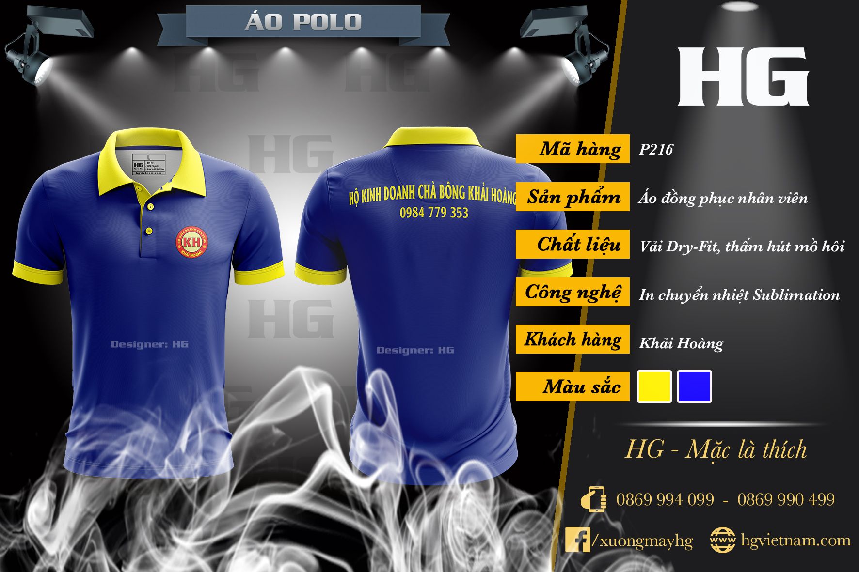 Tổng hợp mẫu áo đồng phục polo màu xanh dương