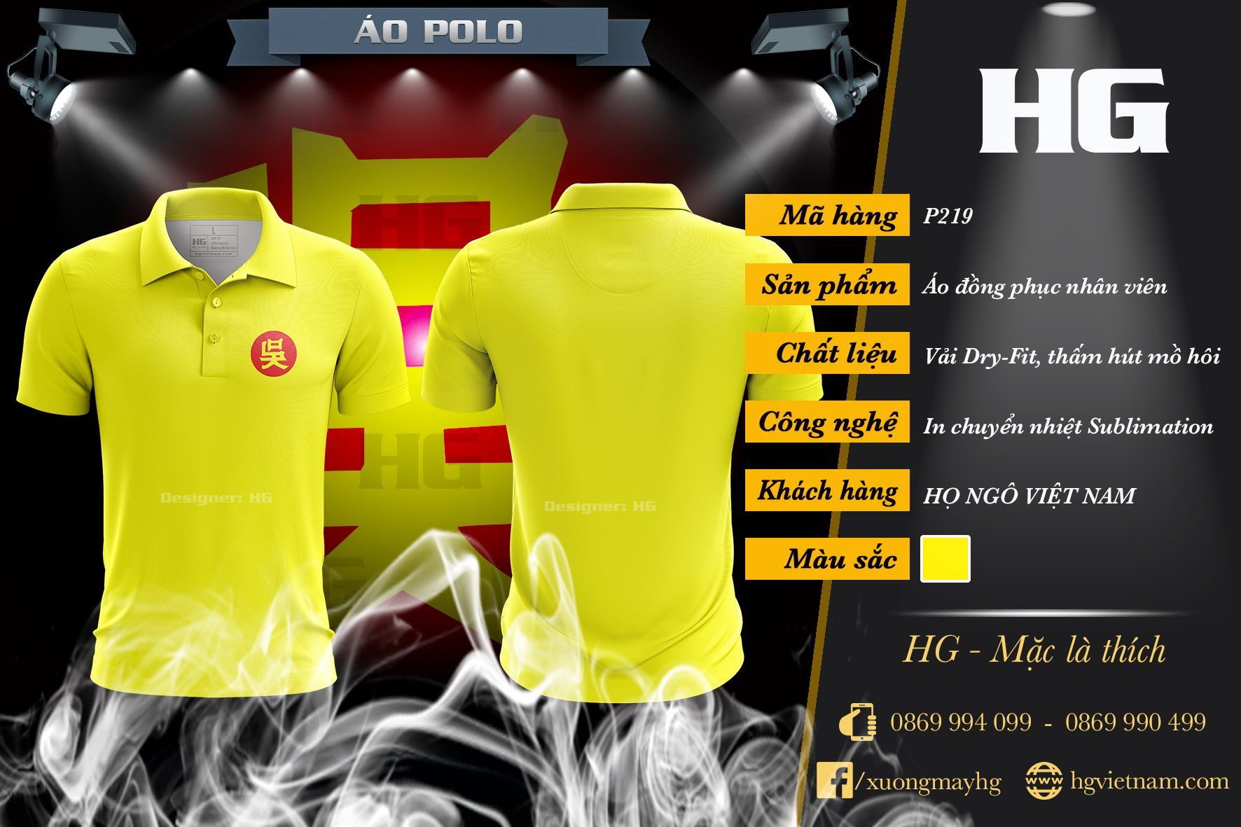 Tổng hợp mẫu áo đồng phục polo màu vàng