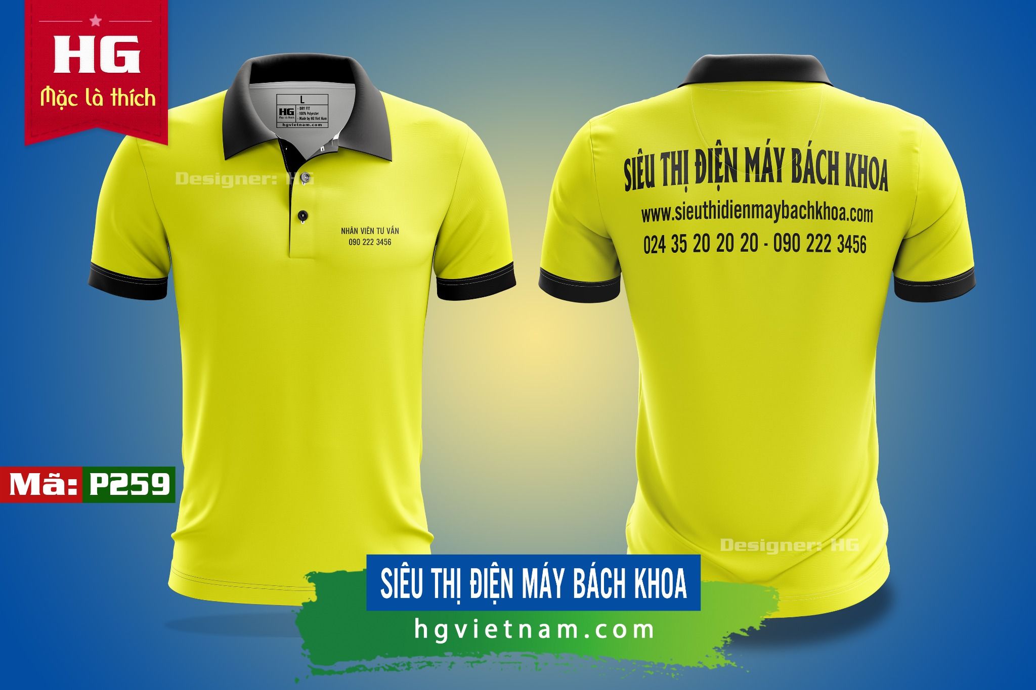 Tổng hợp mẫu áo đồng phục polo màu vàng