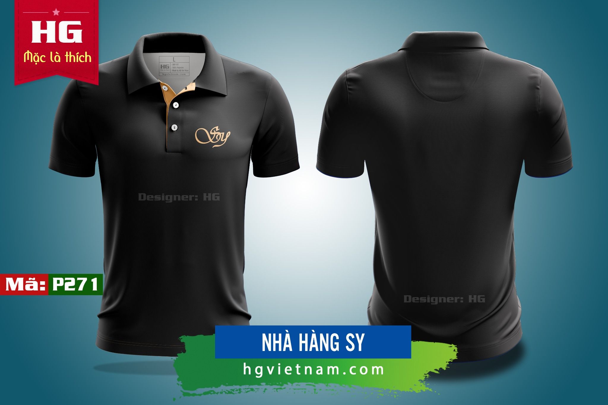 Tổng hợp mẫu áo đồng phục polo màu đen