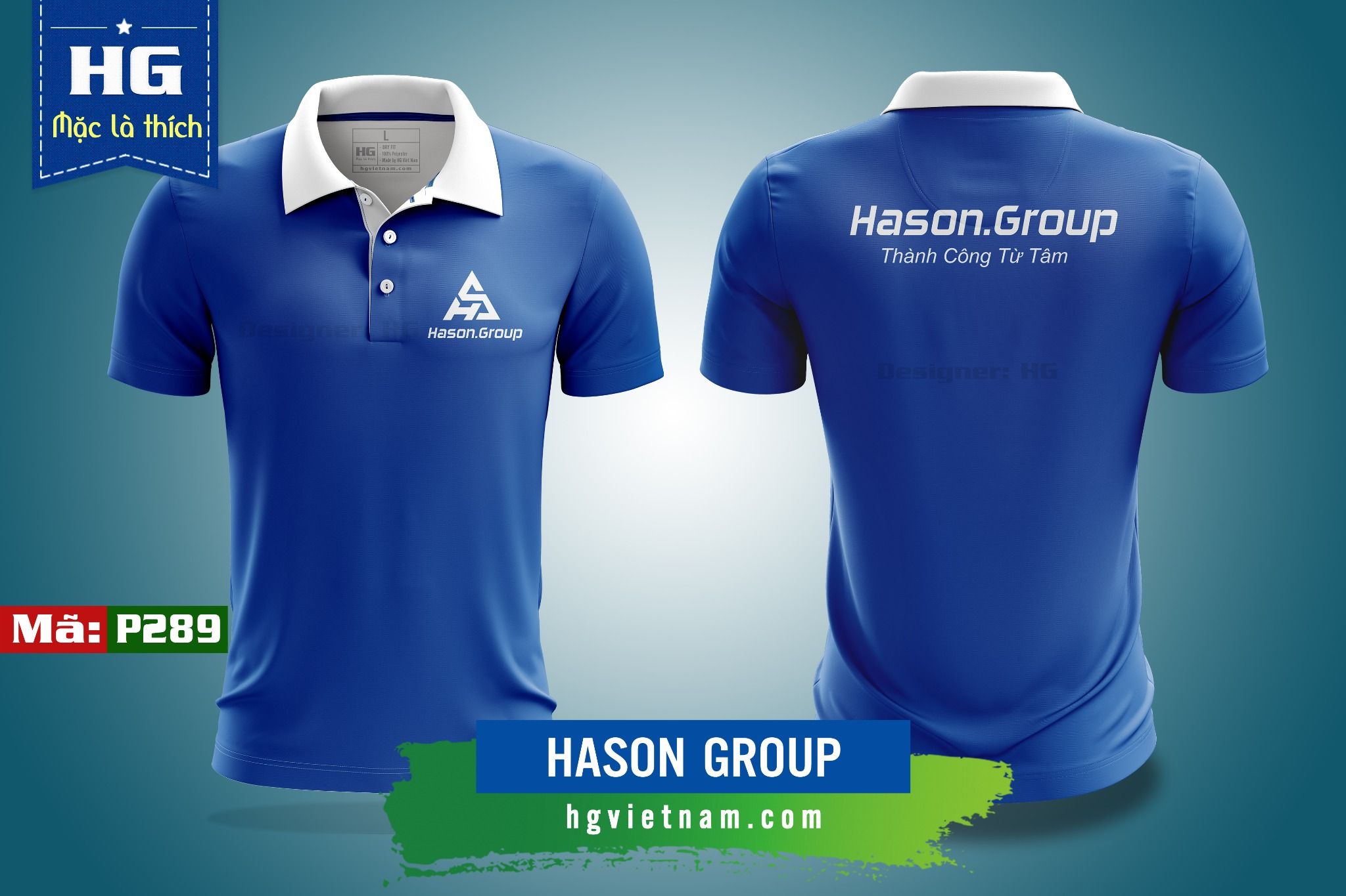 Tổng hợp mẫu áo đồng phục polo màu xanh dương