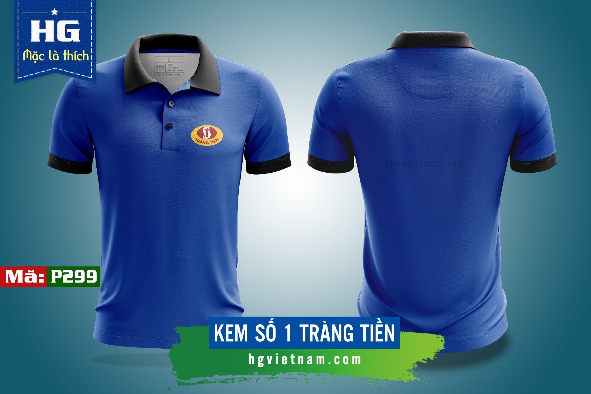 Tổng hợp mẫu áo đồng phục polo màu xanh dương