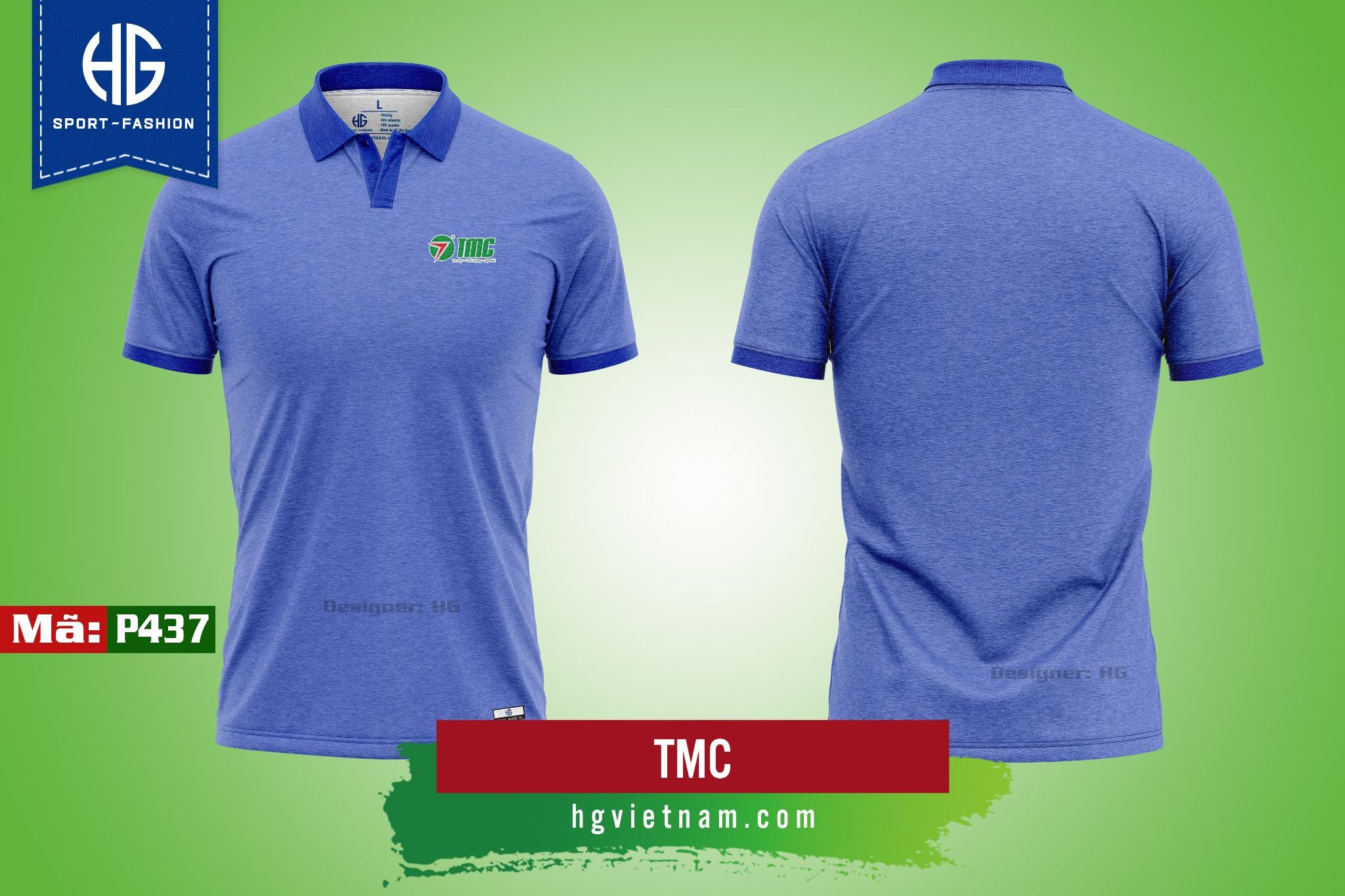 Tổng hợp mẫu áo đồng phục polo màu xanh dương