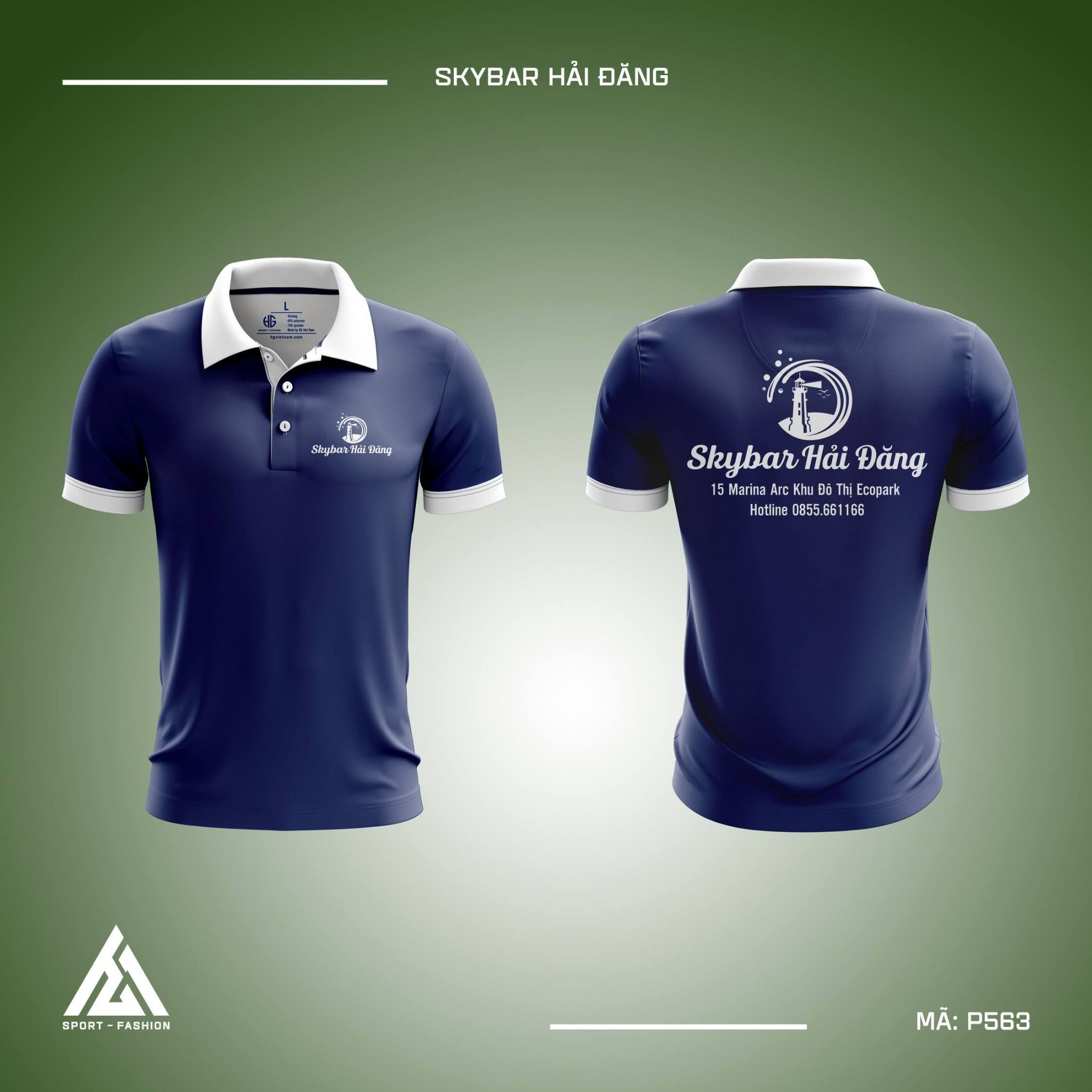 Tổng hợp mẫu áo đồng phục polo màu xanh tím than