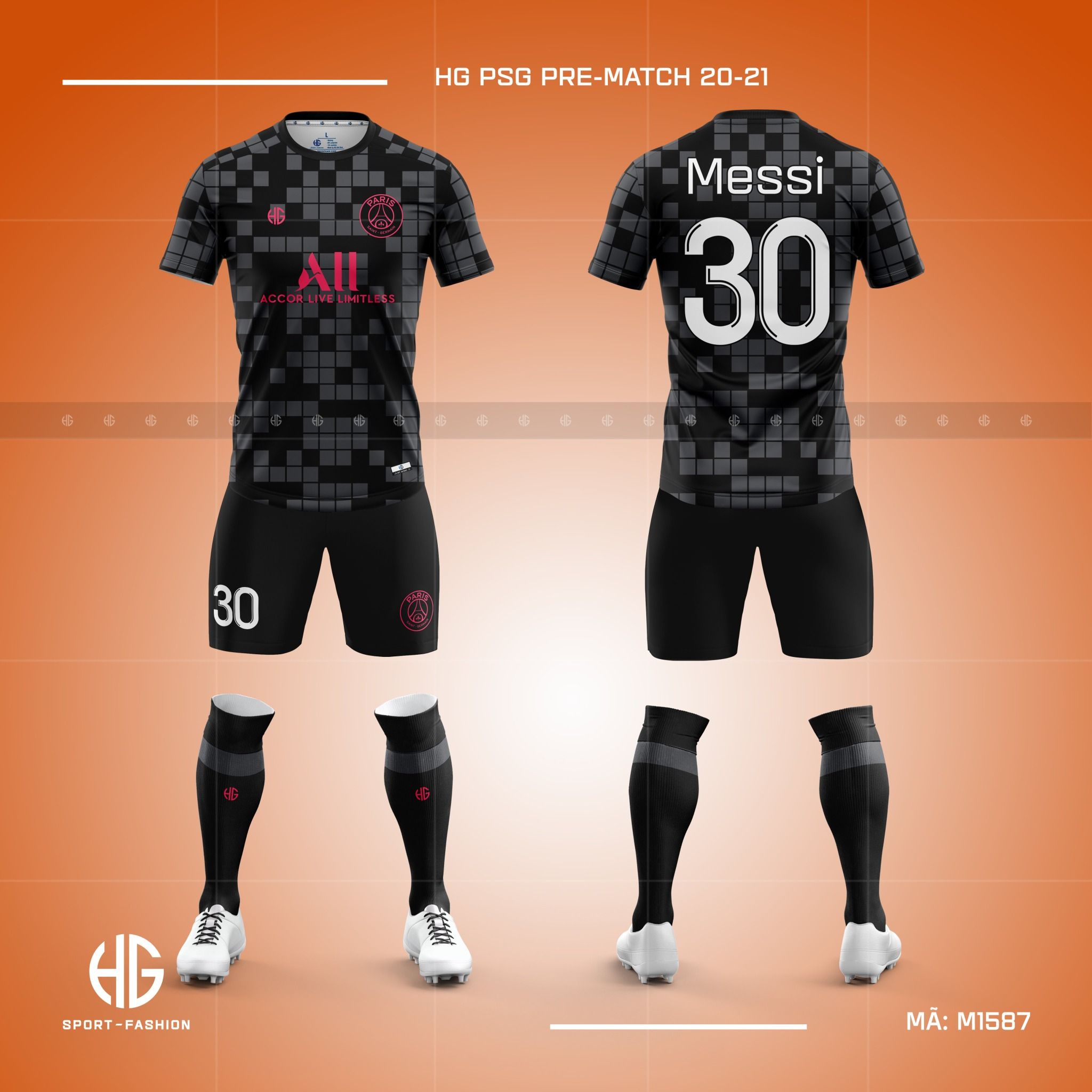 Áo bóng đá câu lạc bộ M1587. HG PSG Pre-Match 20-21