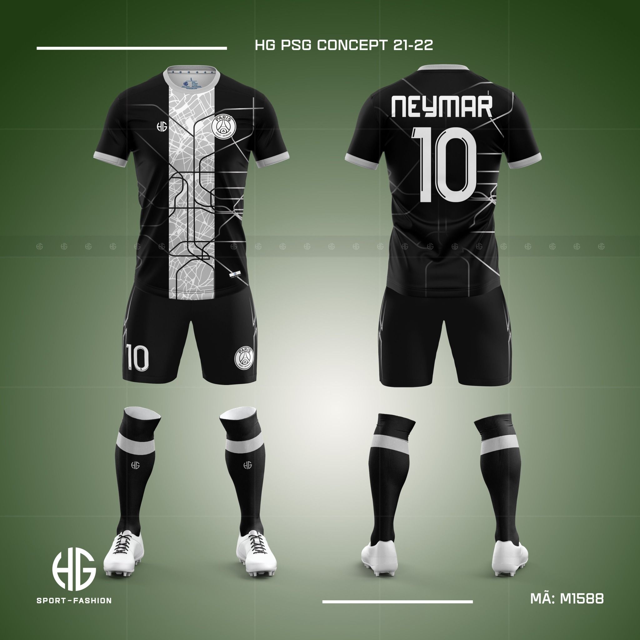 Áo bóng đá câu lạc bộ M1588. HG PSG Concept 21-22