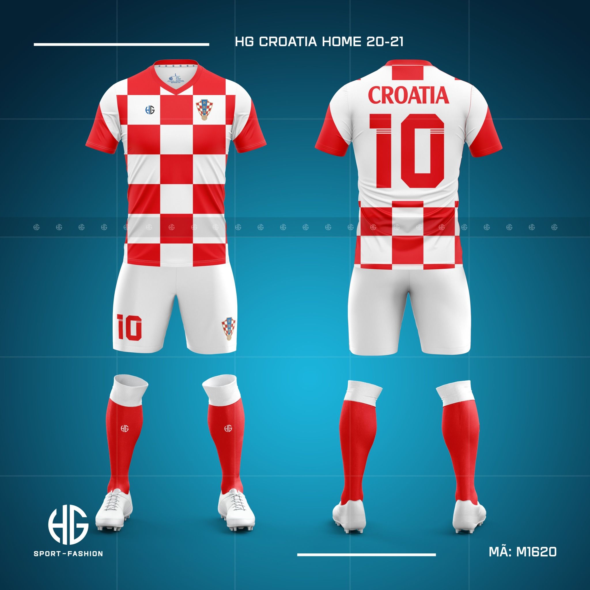  Áo bóng đá đội tuyển Croatia Home 20-21 M1620. HG 