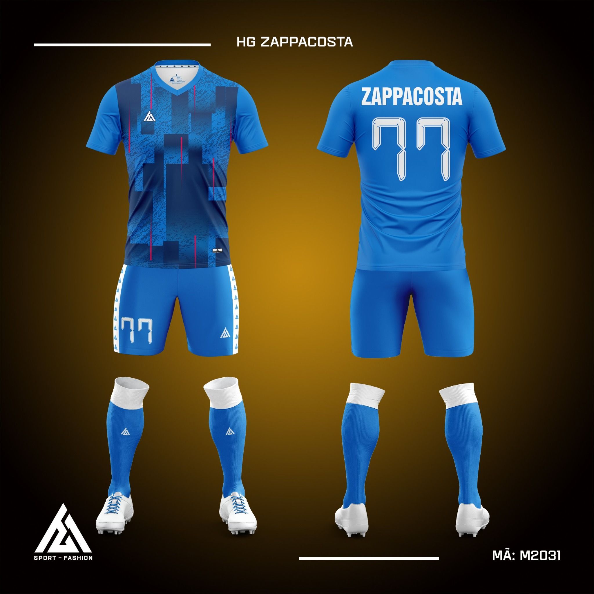 Áo bóng đá thiết kế M2031. HG Zappacosta
