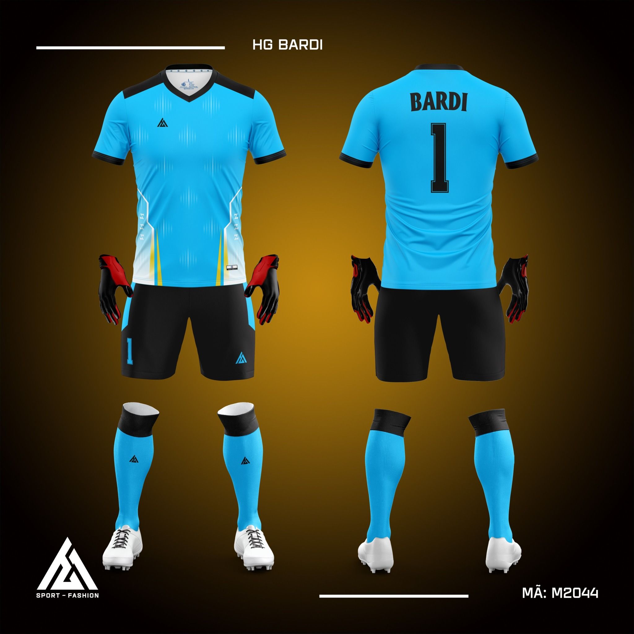 Áo bóng đá thiết kế M2044. HG Bardi