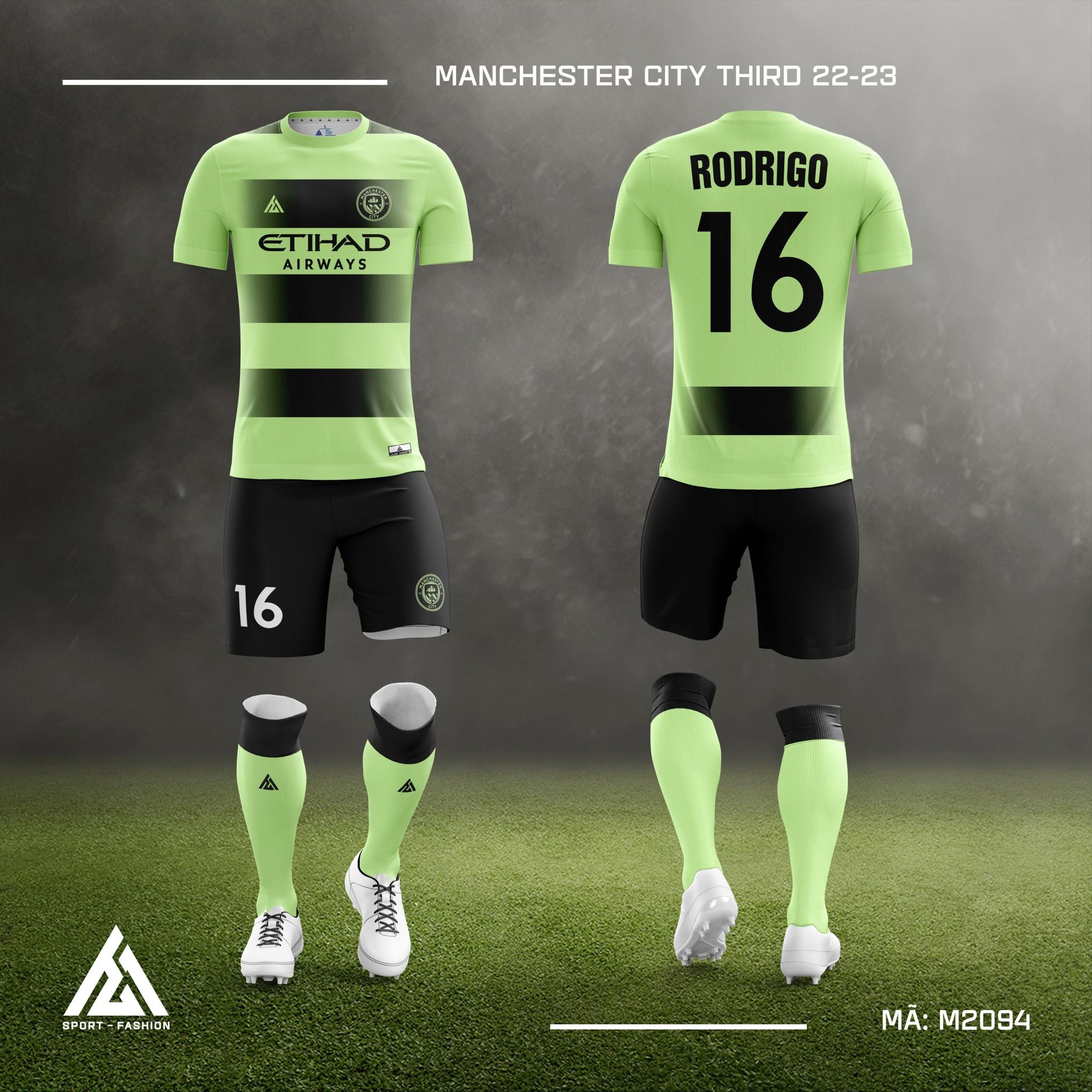 Bộ bóng đá câu lạc bộ Manchester City Third 23-24 M2094
