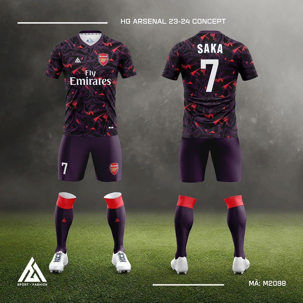 Bộ bóng đá câu lạc bộ Arsenal 23-24 Concept M2098