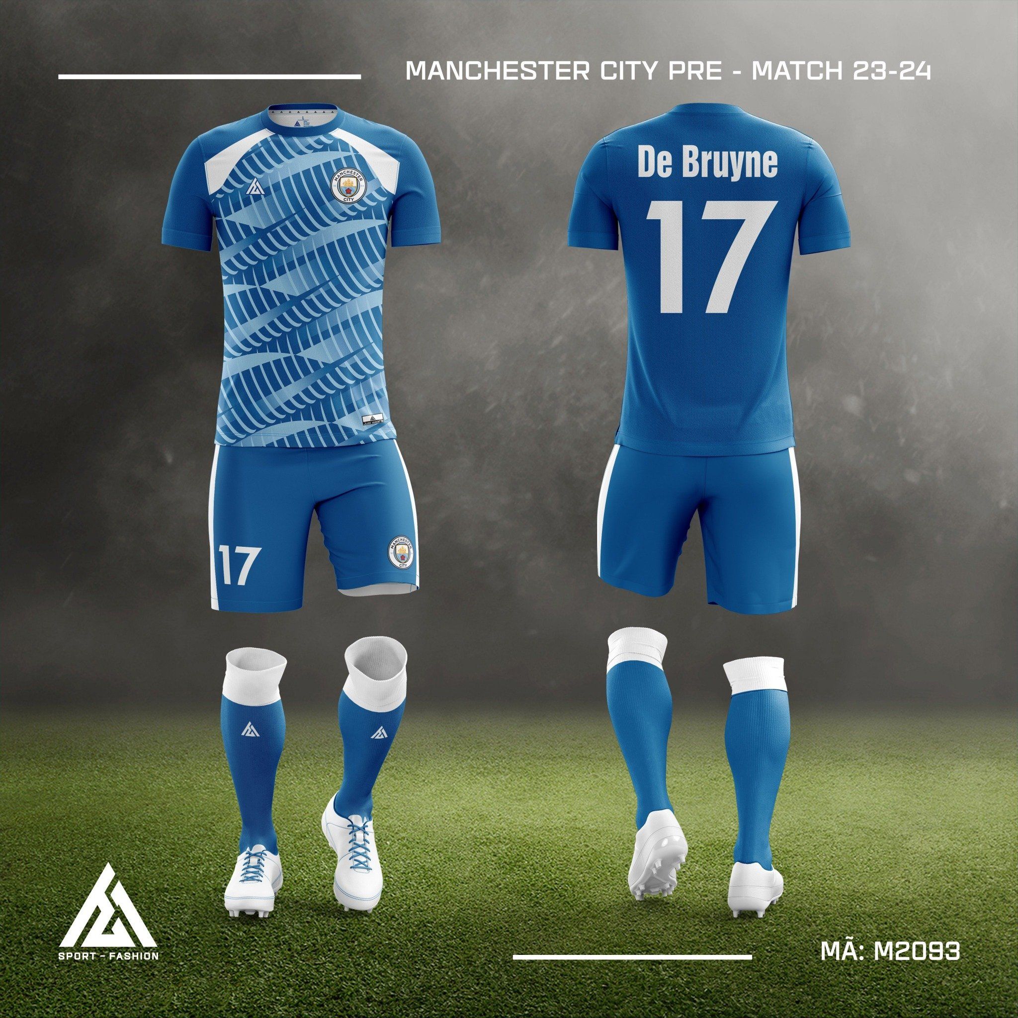  Bộ bóng đá câu lạc bộ Manchester City Pre-Match 23-24 M2093 