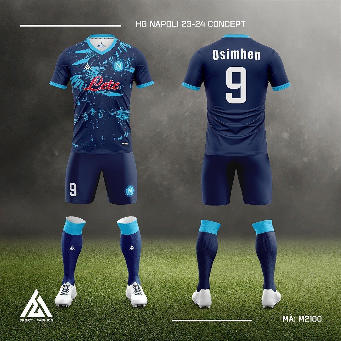 Bộ bóng đá câu lạc bộ Napoli 23-24 Concept M2100