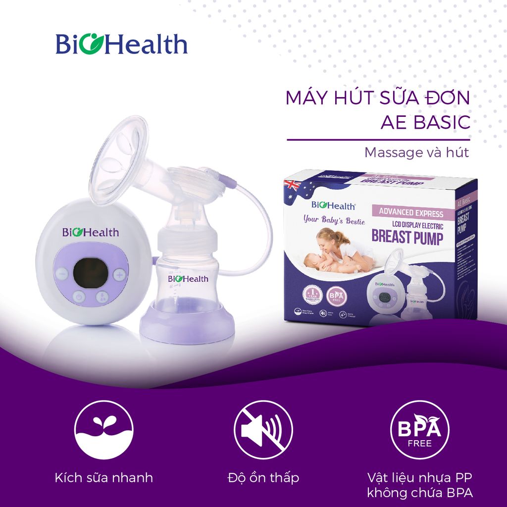 Máy hút sữa điện đơn Bioheath AE Basic