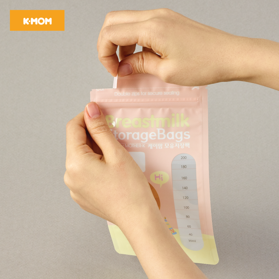 Túi chữ sữa K - Mom Hàn Quốc 200ml ( Hộp 100 túi)