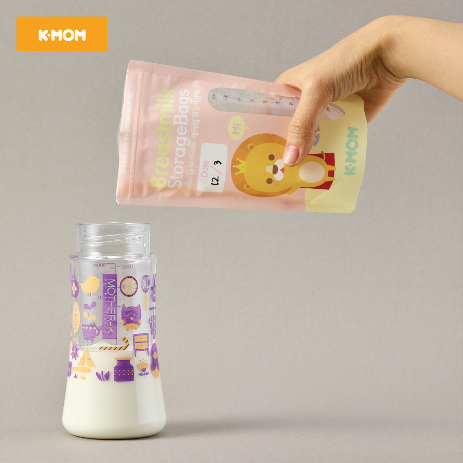 Túi chữ sữa K - Mom Hàn Quốc 200ml ( Hộp 100 túi)