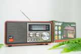  Đài Radio chất liệu gỗ bắt sóng khỏe, điều khiển từ xa, nghe nhạc Bluetooth, USB, điện 220V NNS 8093BT 