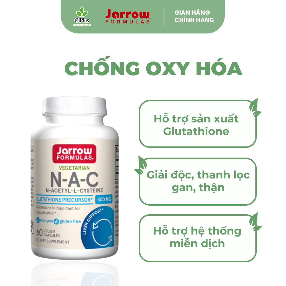 Viên Uống Chống Oxy Hóa Nac Jarrow Formulas 60 Viên