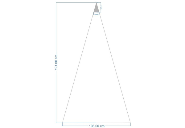 Kim tự tháp Thiên Tạo cao 191 cm, cạnh đáy 108 cm