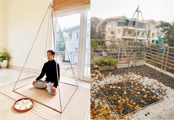 Kim tự tháp Thiên Tạo cao 191 cm, cạnh đáy 108 cm
