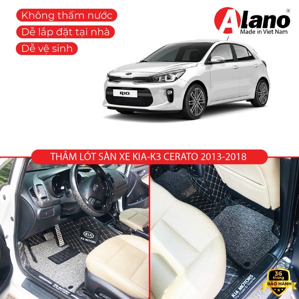 KIA CERATO/K3 2013 - 2018 Thảm Lót Sàn Xe Ô Tô Da 5D 6D Cao Cấp