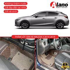 MAZDA 3 2014 - 2019 - Thảm Lót Sàn Xe Ô Tô Da 5D 6D Cao Cấp