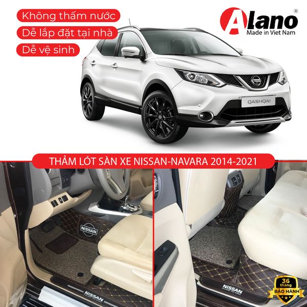 NISSAN NAVARA 2015-2021 Thảm Lót Sàn Xe Ô Tô Da 5D 6D Cao Cấp