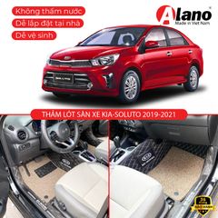 KIA SOLUTO 2019 - 2022 Thảm Lót Sàn Xe Ô Tô Da 5D 6D Cao Cấp