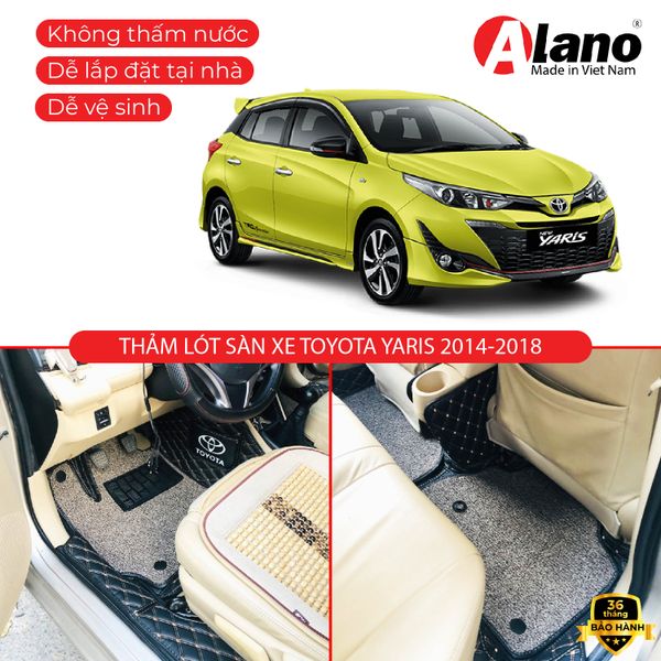 TOYOTA YARIS 2014 - 2018 KO FULL - Thảm Lót Sàn Xe Ô Tô Da 5D 6D Cao Cấp