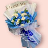  Blue and White Bouquet - HST07 - Hoa 20/11 
