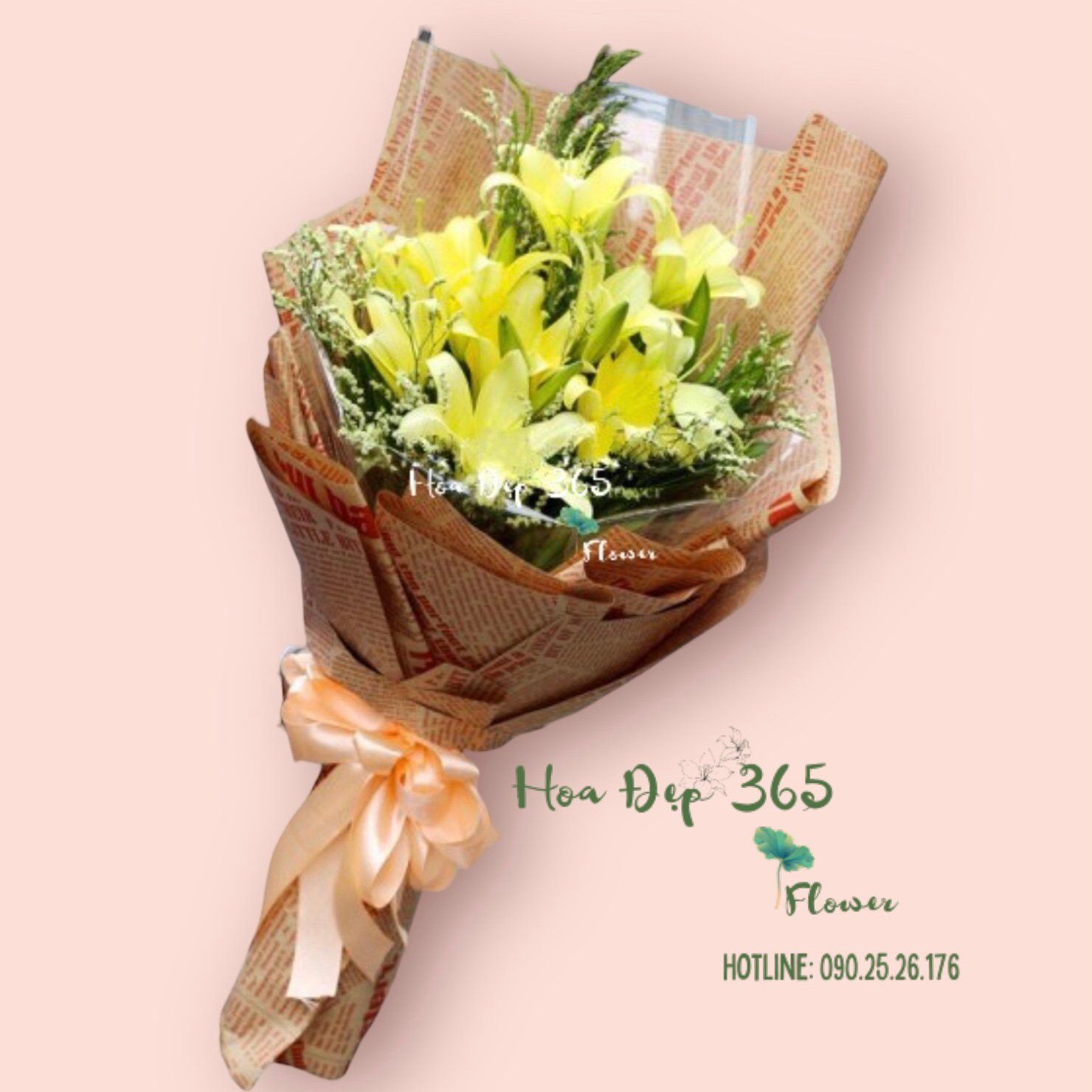 Bó Hoa Ly Vàng - HBD53 - Hoa 20/10
