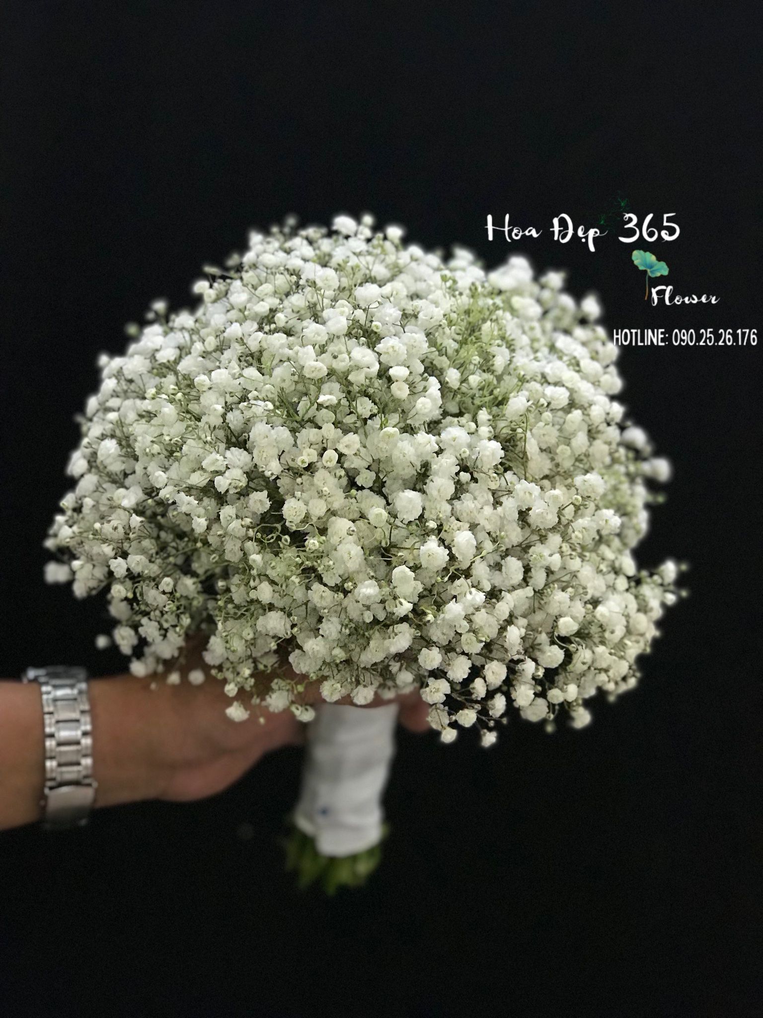 Bó Hoa Cưới Cầm Tay Baby Trắng - HC20