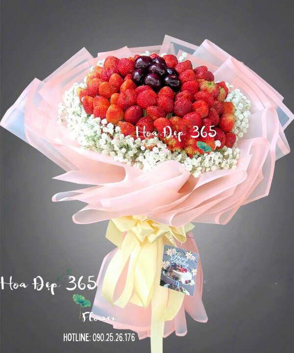 Bó Strawberry Mix Cherry - TC16 - Hoa 20/10