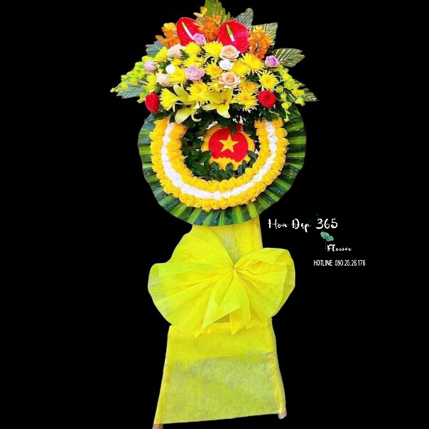 Tổ Quốc Kính Yêu - HTL121 - Vòng Hoa Tang Lễ