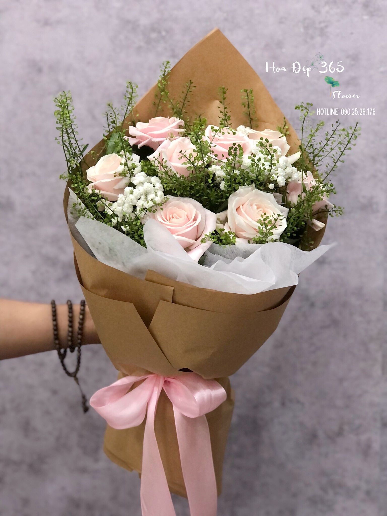 Bó Hồng Pastel - HBD238 - Hoa ngày 20/11