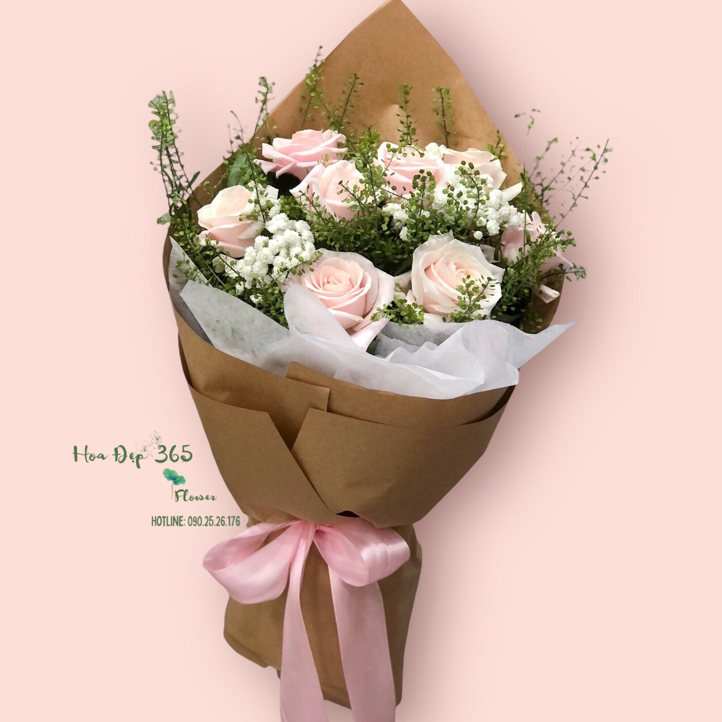Bó Hồng Pastel - HBD238 - Hoa ngày 20/11