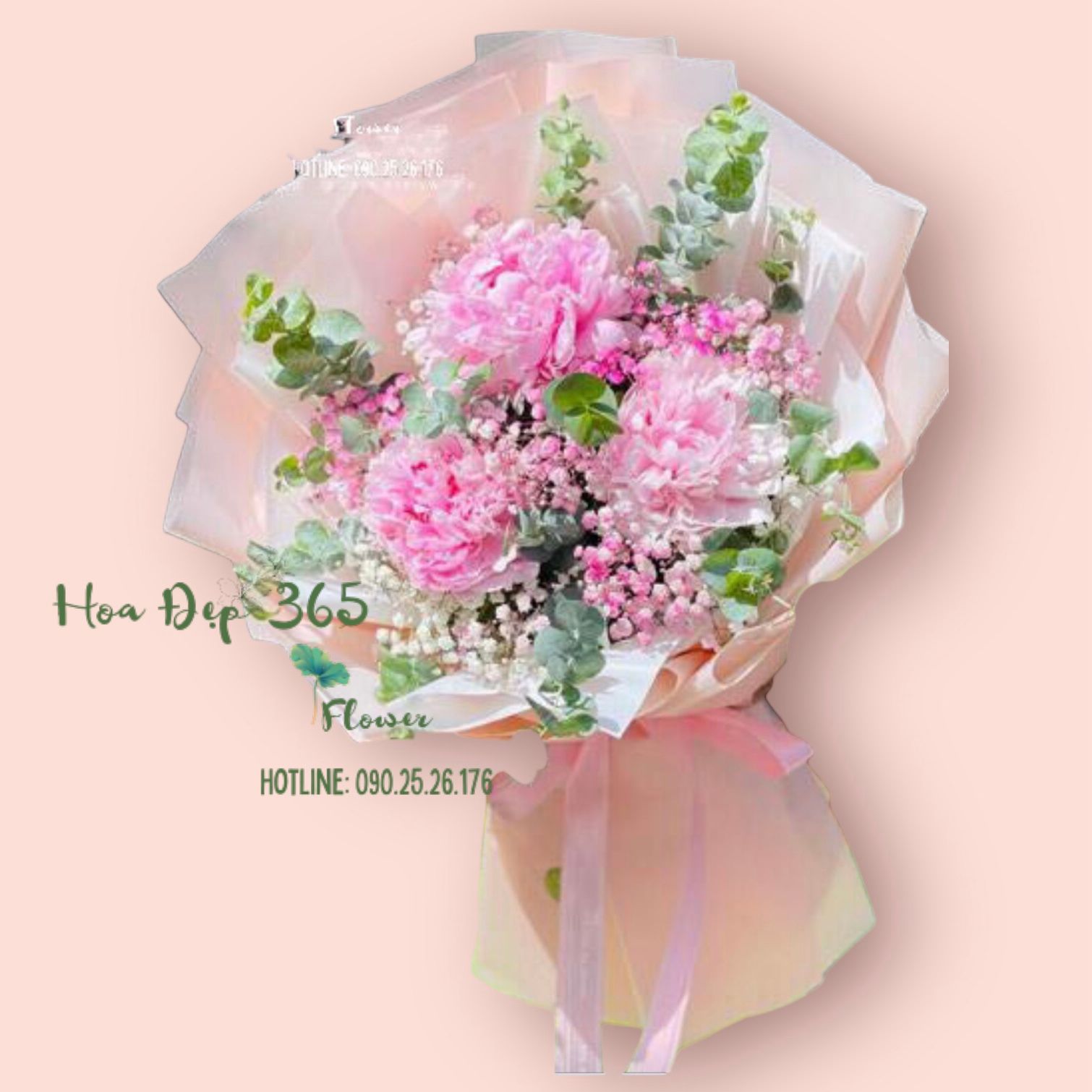 Bó Mẫu Đơn Dấu Yêu - HBD97