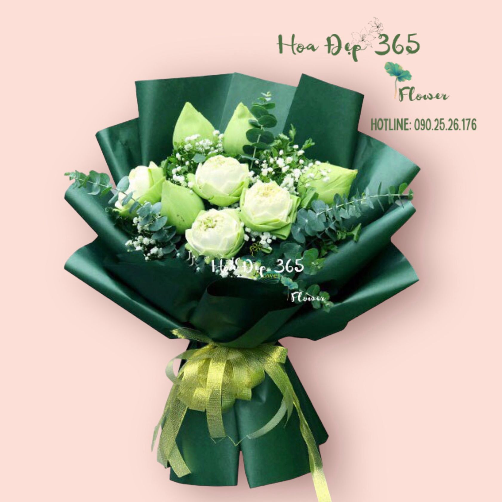  Bó Hoa Hương Sen - HBD155 - Hoa Tặng Mẹ 