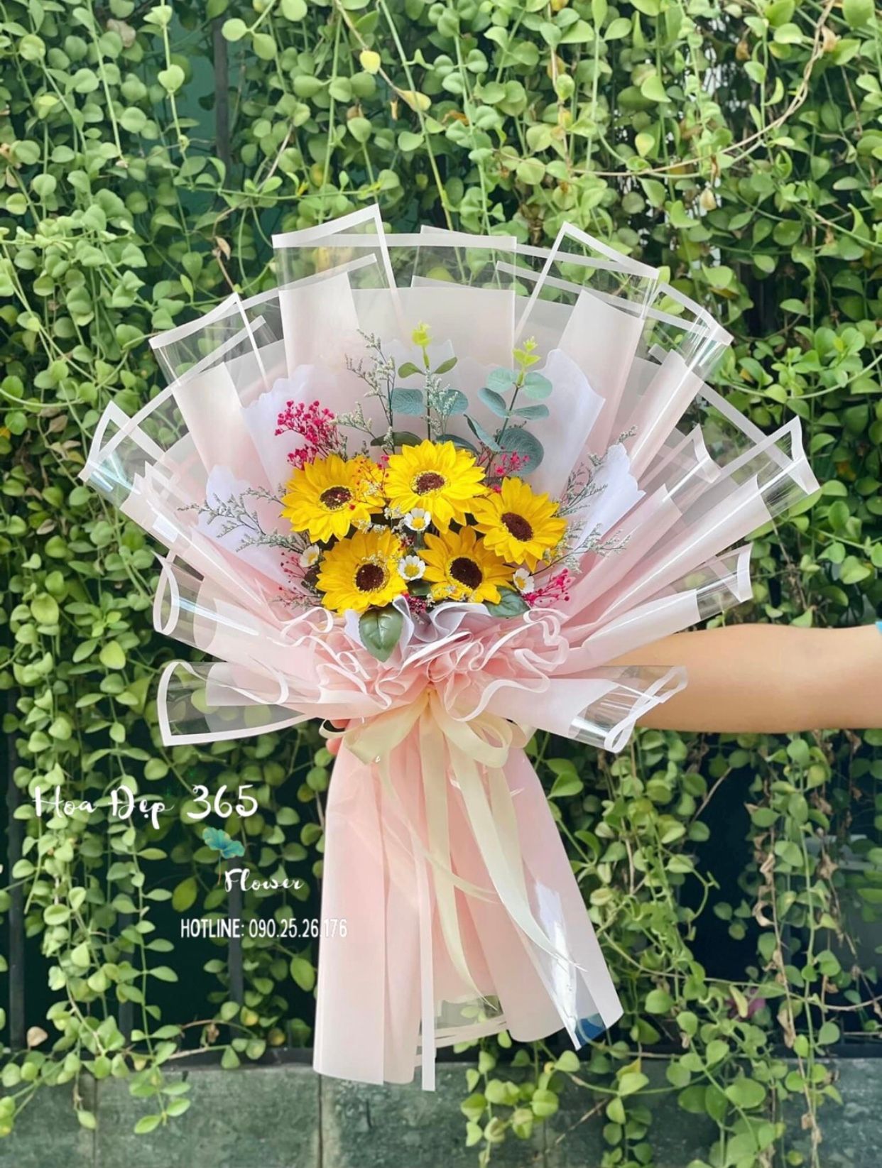 Sunshine - HST15 - Bó Hoa Sáp Thơm Hướng Dương 05 Bông