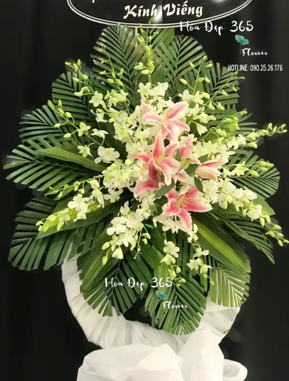 Vòng Hoa Chia Buồn Giá Rẻ - HTL128 - Vòng Hoa Đám Tang