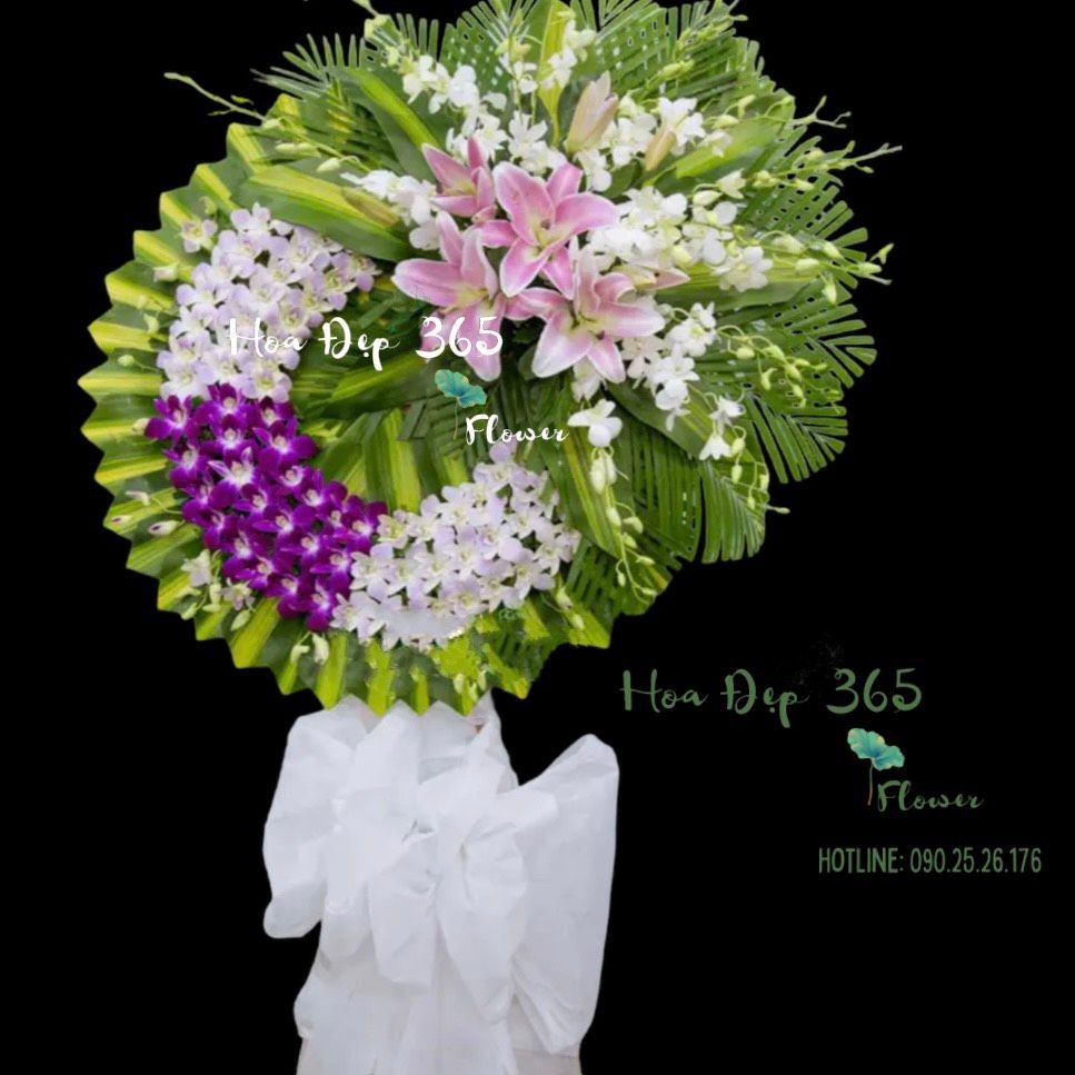 Vòng Hoa Viếng Đám Ma Giá Rẻ - HTL131 - Vòng Hoa Đám Tang