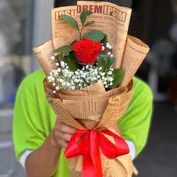 Bó Hoa Hồng Trà Sữa Nha - HBD74