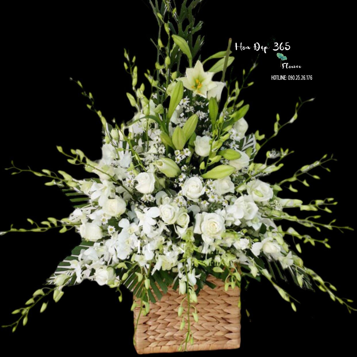 Giỏ Hoa Tươi Khoảng Lặng - GHV12